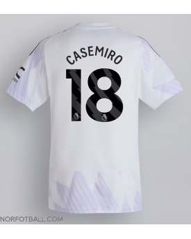 Billige Fotballdrakt Manchester United Casemiro #18 Replika Bortedrakt 2025-26 Kortermet